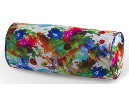 Dekoria Poduszka wałek prosty, kolorowe mazaje na białym tle, Ø16 × 40 cm, New Art