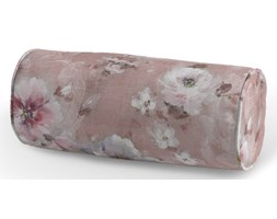Dekoria Poduszka wałek prosty, kremowe i różowe kwiaty na ciemno różowym tle, Ø16 × 40 cm, Monet