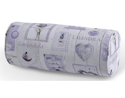 Dekoria Poduszka wałek prosty, lawendowe wzory na jasnym tle, Ø16 × 40 cm, Ashley