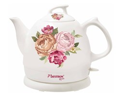 Bestron Ceramiczny czajnik elektryczny, DTP800RO, biały 0,8 L, róże