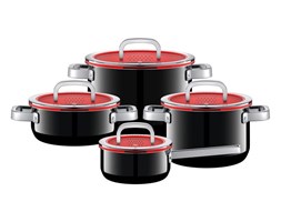 Zestaw 4 garnków Fusiontec Functional 24 cm czarny