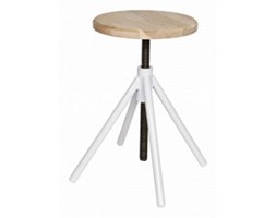 STOŁEK LILY BIAŁY - WOOOD