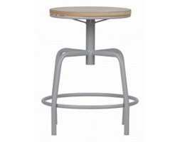 STOŁEK EMIEL METALOWO/DREWNIANY SZARY