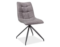 KRZESŁO OLAF CZARNY STELAŻ / SZARY TAP.127