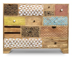 Mangonipo - Komoda wykonana w 100% ręcznie z drzewa mango pochodzenia indyjskiego