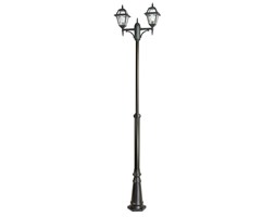 WITRAŻ lampa stojąca 2 x 60W E27 słupek ogrodowy metalowy czarny stylowy latarnia witraż SUMA OGMWN 2 N
