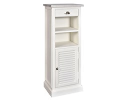 HomeHood Komoda wąska z półkami Bristol White