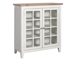 HomeHood Gablota / komoda ze szkłem Bristol White