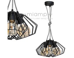 LAMPA wisząca FERRO MLP125 Milagro druciana OPRAWA metalowy ZWIS vintage tarbes drut czarny