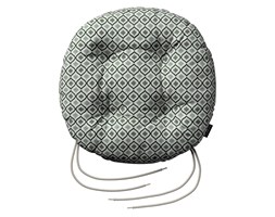 Dekoria Siedzisko Adam na krzesło, czarno-biały, fi 37 × 8 cm, Black & White