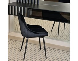 Tapicerowane krzesło TORINO czarny welur