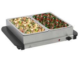 vidaXL Bemar ze stali nierdzewnej, 200 W, 2 x 2,5 L