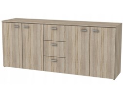 Komoda z szufladami klasyczna solidna dąb sonoma