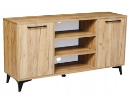 Komoda skandynawska do salonu dąb/czarna scandi