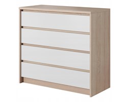 Komoda z szufladami pojemna dąb sonoma biała