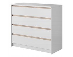 Komoda z szufladami pojemna biała dąb sonoma