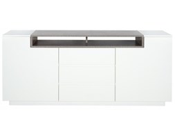 Komoda fornirowana 180 cm elegancka biała beton