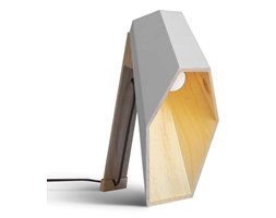 WOODSPOT-Lampa stojąca LED Drewno Wys.44cm