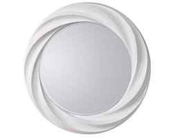 Lustro w białej oprawie Ø 80 cm PU091