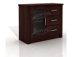 Komoda sosnowa FADO 1D/3S + szyba
