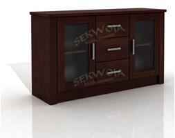 Komoda sosnowa FADO 2D/3S + szyba