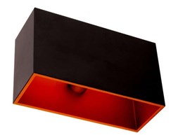 Kinkiet LAMPA ścienna CONCEPT QUADRATE 1489-B/G Zumaline metalowa OPRAWA prostokątna czarna złota