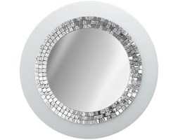 Duże okrągłe lustro GLAMOUR białe