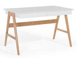 Biurko komputerowe 120 x 70 cm 2 szuflady białe SHESLAY