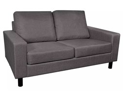 vidaXL 2-osobowa sofa materiałowa, ciemnoszara