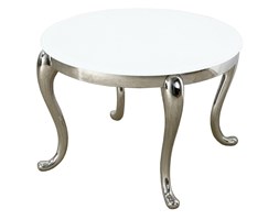 STOLIK OKRĄGŁY T783-2 60x60x42cmcm BIAŁY
