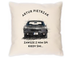 Poduszka z nadrukiem dla fana Dodge Charger II gen