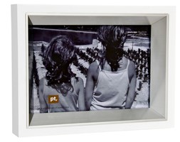 Ramka na zdjęcie PT Frame In Frame biało-srebrna duża